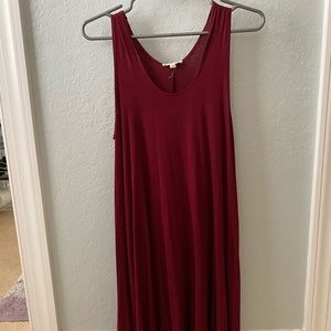 Red flowy dress
